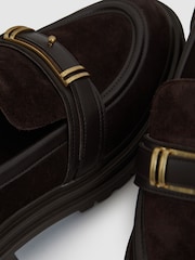 Reiss Adina Suede and Leather Cleated Loafers - Slika 4 iz 5
