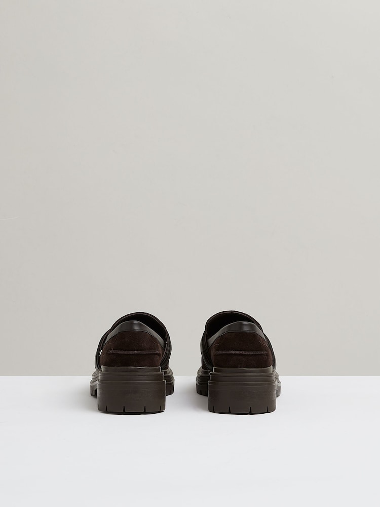 Reiss Adina Suede and Leather Cleated Loafers - Slika 5 iz 5