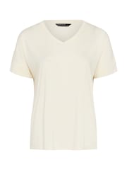 Blanco - Camiseta modal con cuello en V de Evans - Imagen 5 de 5
