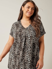 Evans Curve Leopard Print Swing Top - Image 1 of 4