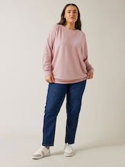 Evans Pink Ribbed Jumper - Image 2 of 5