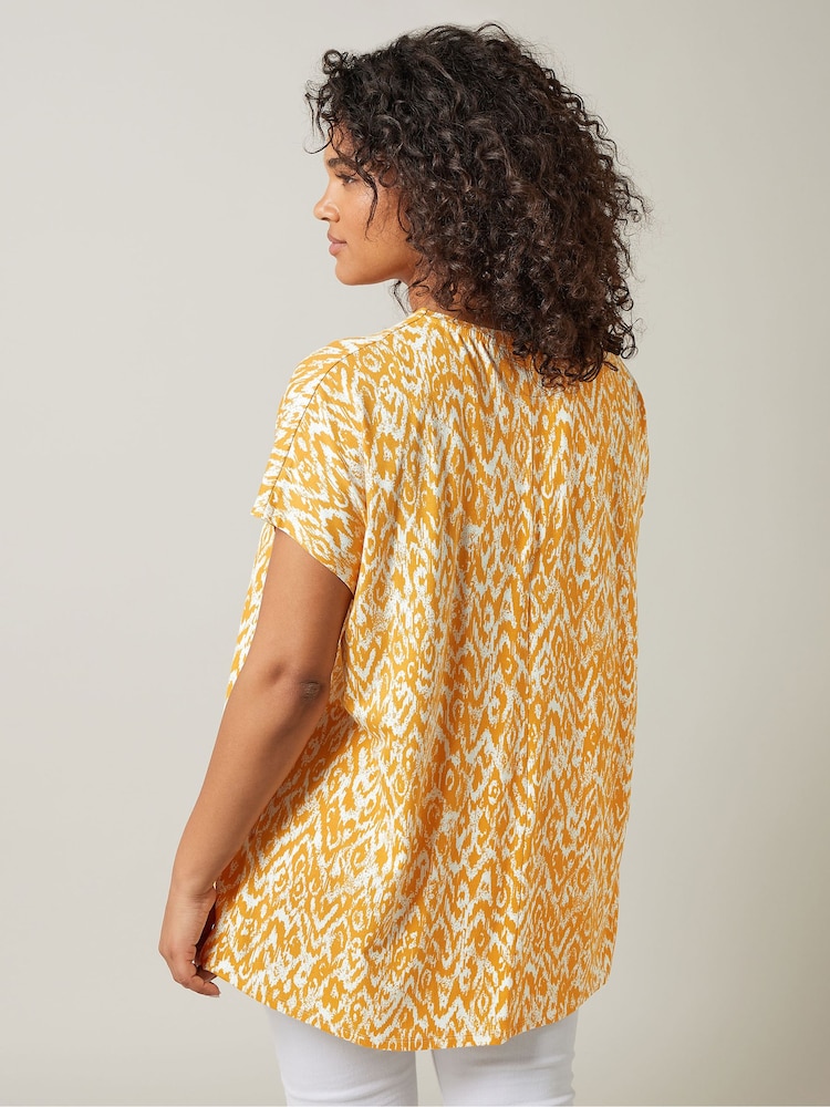 Galben - Evans Ikat Evazat Top - Image 3 of 5