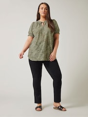 Evans Burnout Tie Neck Blouse - Image 2 of 5