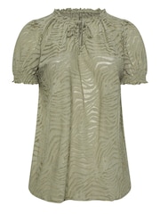 Evans Burnout Tie Neck Blouse - Image 5 of 5