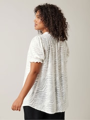 Evans Burnout Tie Neck Blouse - Image 3 of 5