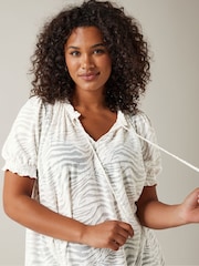 Evans Burnout Tie Neck Blouse - Image 4 of 5