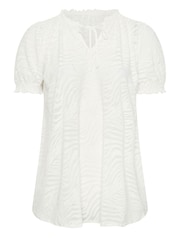 Evans Burnout Tie Neck Blouse - Image 5 of 5