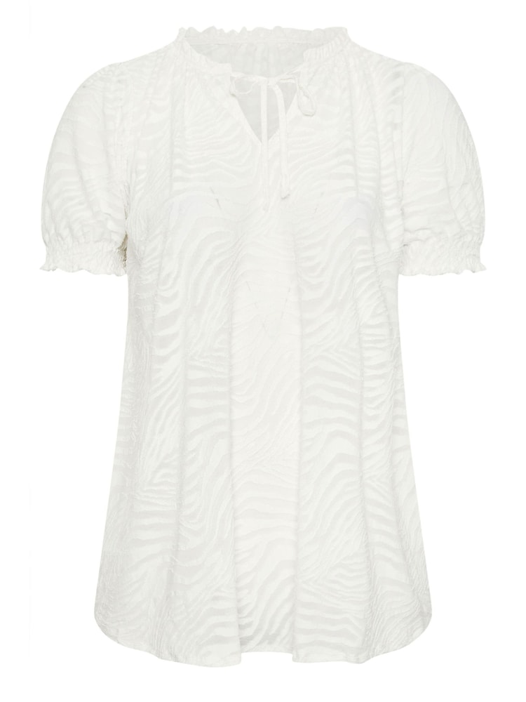 Evans Burnout Tie Neck Blouse - Image 5 of 5