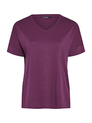 Rojo - Camiseta modal con cuello en V de Evans - Imagen 5 de 5