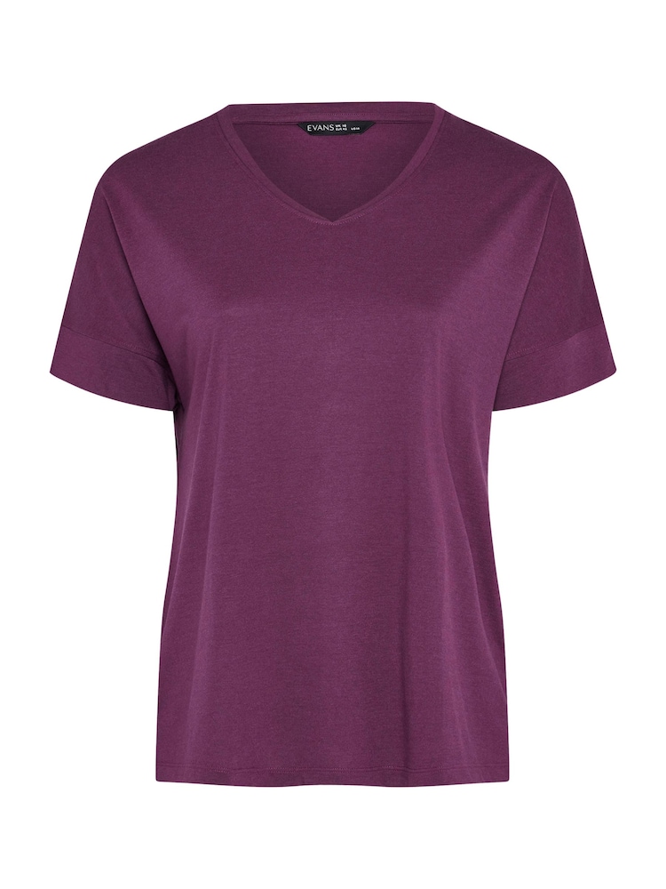 Rojo - Camiseta modal con cuello en V de Evans - Imagen 5 de 5 Rojo - Camiseta modal con cuello en V de Evans - Imagen 5 de 5