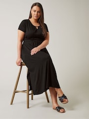 Evans Curve Leopard Print Midaxi Dress - Image 1 of 5