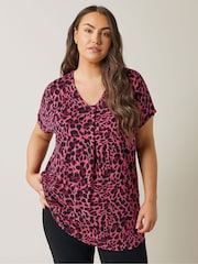 Evans Curve Leopard Print Swing Top - Image 1 of 5