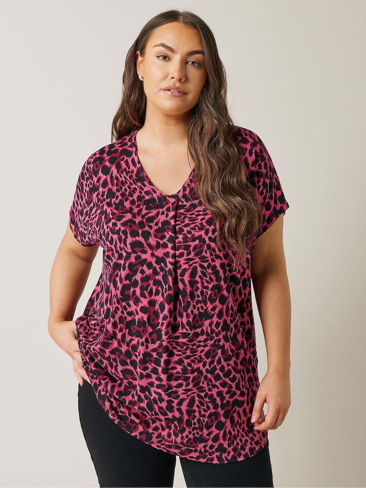 Evans Curve Leopard Print Swing Top - Image 1 of 5