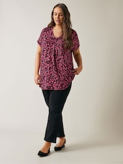 Evans Curve Leopard Print Swing Top - Image 2 of 5