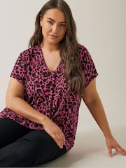 Evans Curve Leopard Print Swing Top - Image 4 of 5
