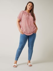 Evans Burnout Tie Neck Blouse - Image 2 of 5