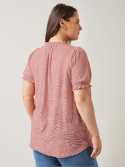 Evans Burnout Tie Neck Blouse - Image 3 of 5