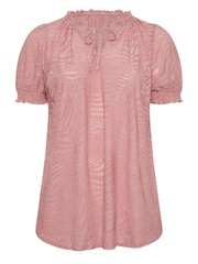 Evans Burnout Tie Neck Blouse - Image 5 of 5