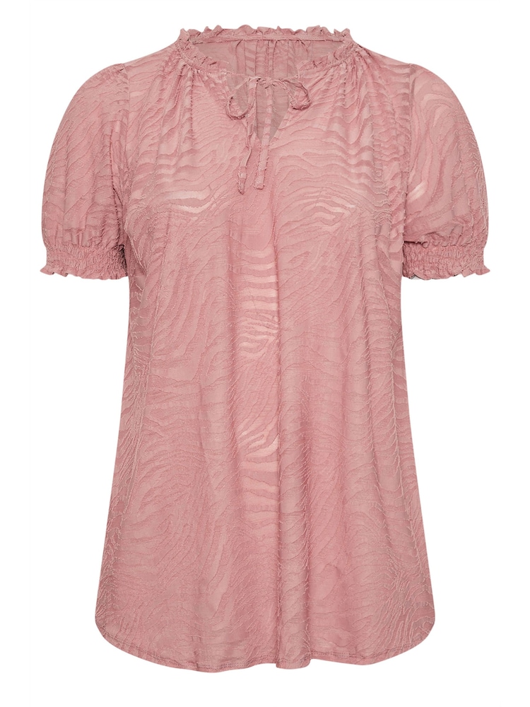 Evans Burnout Tie Neck Blouse - Image 5 of 5