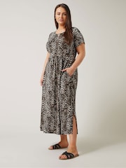 Evans Curve Leopard Print Midaxi Dress - Image 2 of 5