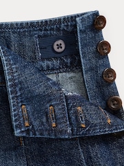 Polo Ralph Lauren blauer Faltenrock aus 100 % Baumwoll-Denim für Mädchen - Bild 5 von 5