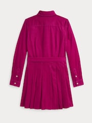 Polo Ralph Lauren Girls Pink Oxford Button Pleated 100% Cotton Dress - Изображение 5 из 5