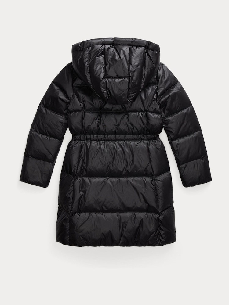 Polo Ralph Lauren Girls Longline Puffer Black Jacket - Bild 2 von 3