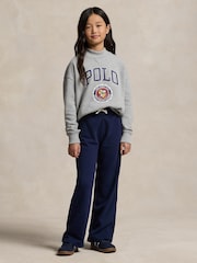 Polo Ralph Lauren Girls Grey Varsity Logo Sweatshirt - Image 2 of 5