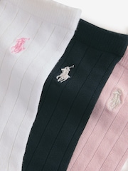 Polo Ralph Lauren Girls Logo 100% Cotton Socks 3 Pack - Bild 4 von 4