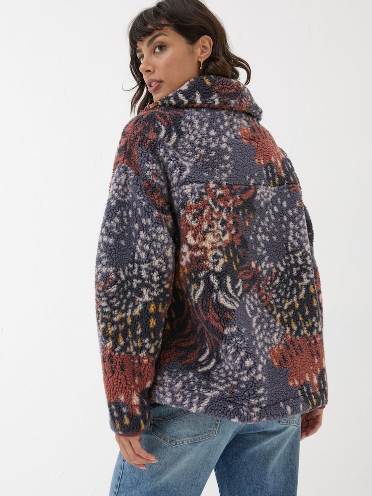 FatFace Parker Multi Abstract Animal Fleece - Image 2 of 9
