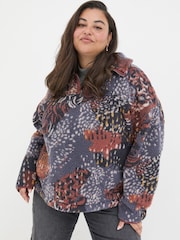 FatFace Parker Multi Abstract Animal Fleece - Image 5 of 9