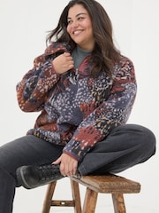 FatFace Parker Multi Abstract Animal Fleece - Image 6 of 9