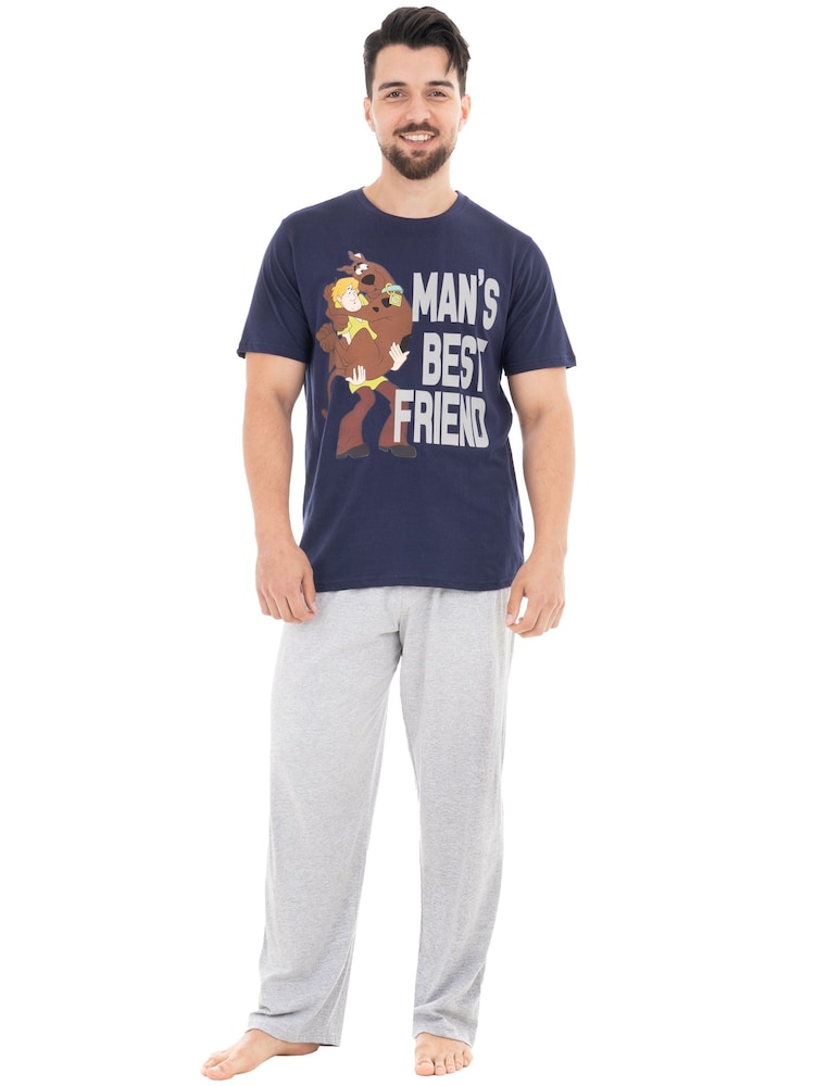 Character Blue Scooby Doo 100% Cotton Pyjamas - Image 1 of 4
