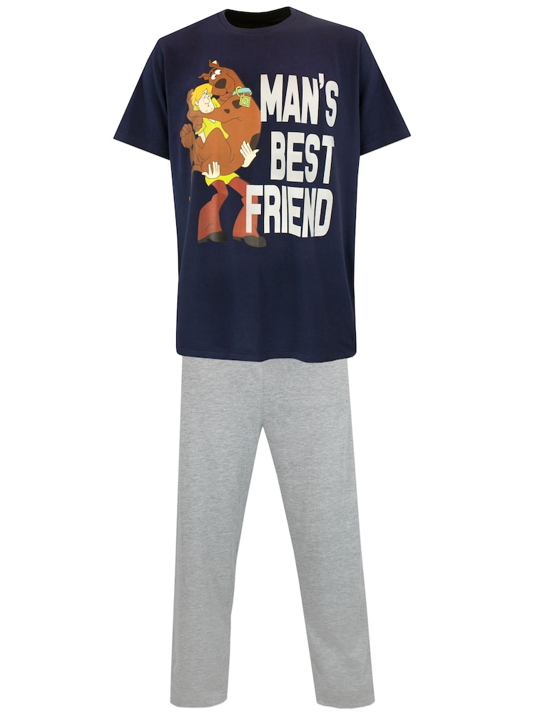 Character Blue Scooby Doo 100% Cotton Pyjamas - Image 2 of 4