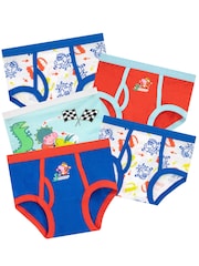 Character Blue George Pig 100% Cotton Underwears 5 Pack - Image 1 of 6