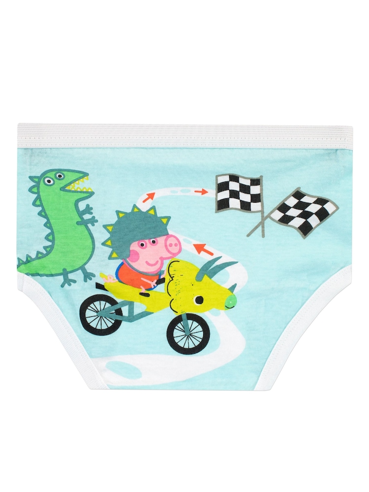 Character Blue George Pig 100% Cotton Underwears 5 Pack - Image 2 of 6