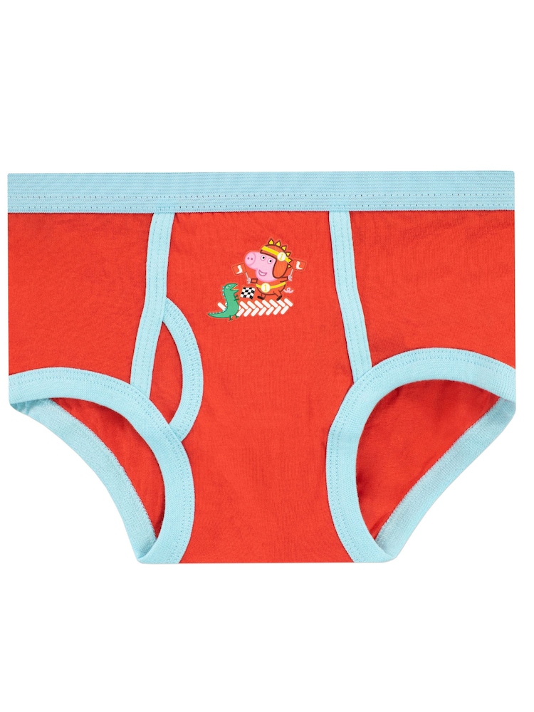 Character Blue George Pig 100% Cotton Underwears 5 Pack - Image 6 of 6