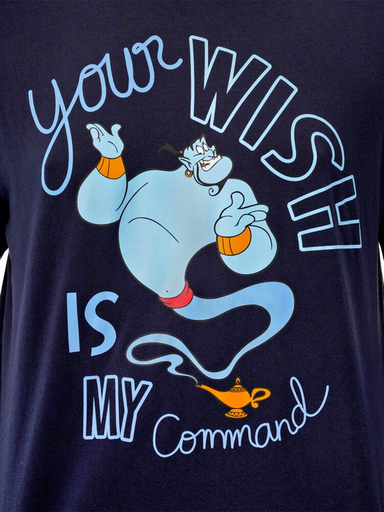 Character Blue Disney Aladdin 100% Cotton Pyjamas - Image 2 of 2