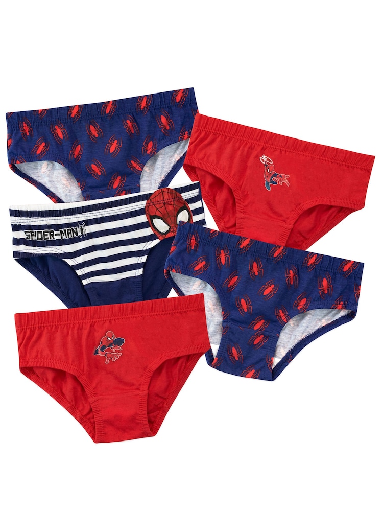 Character Red Spiderman 100% Cotton Underwears 5 Pack - Image 1 of 5
