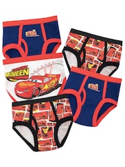 Character Red Disney Cars 100% Cotton Underwears 5 Pack - Image 1 of 5