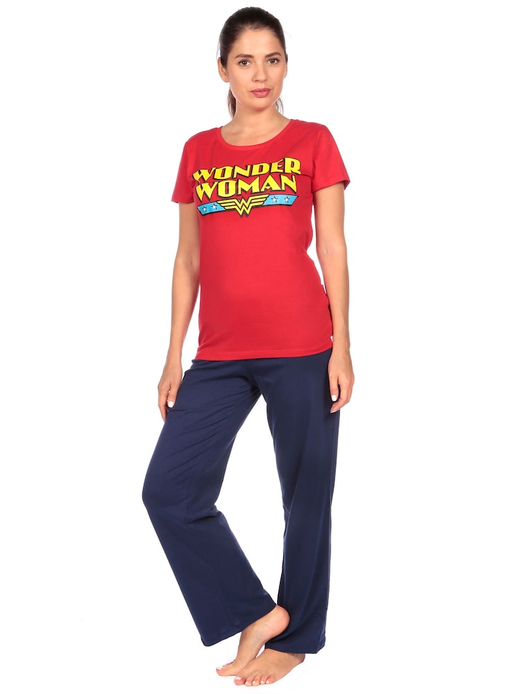 Character Red Woman Wonder 100% Cotton Pyjamas - Image 1 of 4