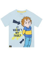 Character Blue Horrid Henry 100% Cotton T-Shirt - Image 3 of 7
