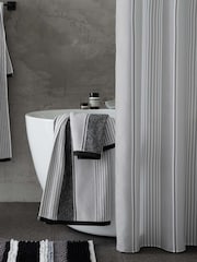 Catherine Lansfield Textured Stripe Shower Curtain - Imagem 2 de 2