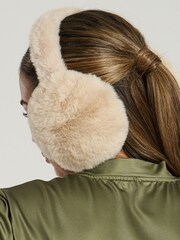 South Beach Cream Fluffy Earmuffs - Image 2 of 4