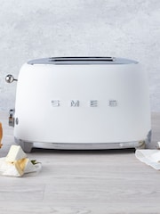 Smeg White 2 Slice Toaster - Image 1 of 7