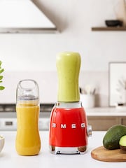 Smeg Red 50's Retro Style Personal Blender 600ml - Image 1 of 6