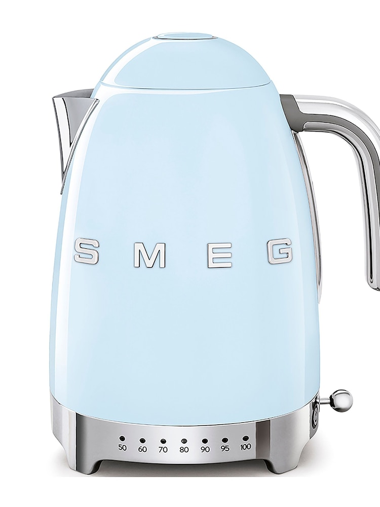 Smeg Pastel Blue Temperature Controlled Kettle 1.7 Litre - Image 1 of 6