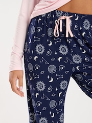 Loungeable Pink Go Where The Stars Long Sleeve And Long Pant Pyjama Set - Image 5 of 5