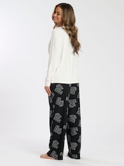 Loungeable Natural Life Is Better In Pjs' Long Sleeve And Long Pant Pyjama Set - Image 5 of 5