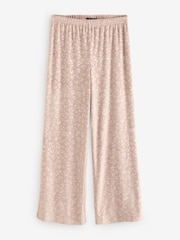 Loungeable Leopard Velour dolg rokav; s potiskom Z dolgimi rokavi pižama z gumbi hlače Set - Slika 8 iz 8